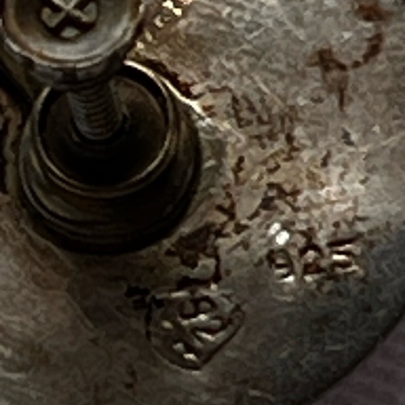 Vintage Aztec Sunstone Calendar Sterling Silver Earrings 925 Designer - Picture 7 of 7